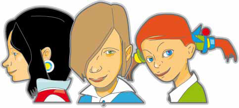 Illustration drei Jugendliche